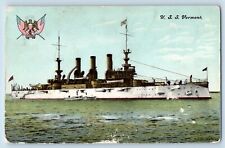 Irving Oregon OR Postcard USS Vermont US Navy Ship c1910's Posted Antique picture