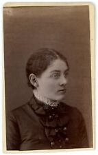 CIRCA 1800'S CDV Beautiful Young Woman in Victorian Dress  J.A. Reed Morris, IL picture