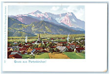 c1905 Greetings from Garmisch-Partenkirchen Bavaria Germany Antique Postcard picture