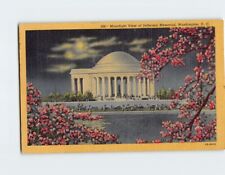 Postcard Moonlight View of Jefferson Memorial Washington DC picture