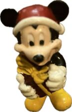 Miniature Merry Christmas Santa Clause Mickey Mouse w Holiday Present 1.5