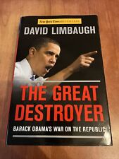 DAVID LIMBAUGH Signed Book OBAMA THE GREAT DESTROYER Autographed Copy picture