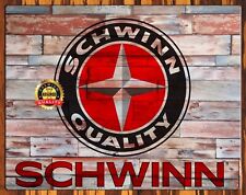 Schwinn - Quality - Bicycles - Vintage Look - Metal Sign 11 x 14 picture