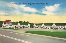 Castle Court Motel Highway 220 Martinsville Virginia VA Linen 1955 Postcard picture