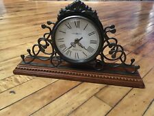 Howard Miller Adelaide Westminster Chime Quartz Mantle Clock Wrought Iron & Wood picture