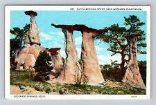 Colorado Springs CO-Colorado, Dutch Wedding Rocks, Antique Vintage Postcard picture