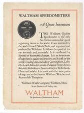 1921 Waltham Watch Co. Ad: Auto Speedometers - Instantaneous Accuracy. picture