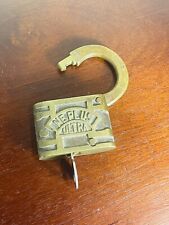 Vintage Antique Solid Brass NE PLUS ULTRA  Padlock  With Key Lock picture