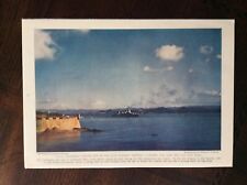 1939 vintage original magazine photo U.S.S. “Wyoming” Leaves San Juan Harbor picture