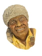 Bosson Chalkware Legend Figurine England Face Bust 1988 York Hunter Black BC5 picture