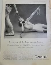 1956 Womens Warner's Girdle Bra Caveman Drags Blonde Hair vintage Ad picture