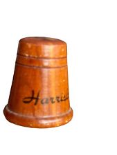 VTG  Harrisburg Wooden Sewing Thimble Pennsylvania Quilting Collectable picture