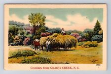 Grassy Creek NC-North Carolina, General Greetings Farming, Vintage Postcard picture