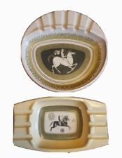 Vintage GALLERY ASH TRAY Set with Horse Design Mid Century Modern MCM picture