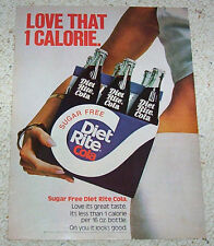 1974 ad page - Diet-Rite soda pop -SEXY GIRL- Royal Crown Cola vintage ADVERT picture