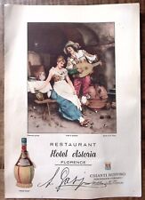 1955 FLORENCE ITALY HOTEL ASTORIA RESTAURANT MENU LUNCH 7/7/1955  Z5259 picture