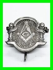 Unique Antique Mason Masonic Marked Sterling Silver Medal Badge Vintage Old picture