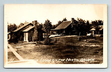 RPPC Postcard North Branch Unknown Lodge on the North Branch M****ys? AZO picture