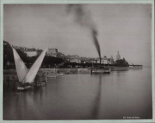 France, Evian-les-Bains, Boats & Steamer Vintage Photomechanical Print Phot picture