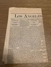 Los Angeles LA Times Newspaper REPRODUCTION December 4, 1881 picture