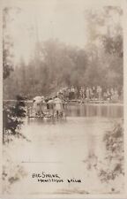 UP Manistique MI c.1920 RPPC EARLY RAFT Kitch-iti-kipi BIG SPRING Natural Wonder picture