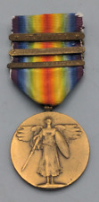 WWI US Army Victory Medal with bars St. Mihiel, Meuse-Argonne & Defensive Sector picture