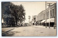 1912 East Avenue Main Street Water Tower Amboy Illinois IL RPPC Photo Postcard picture