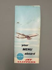 c 1960 PAN AM American MENU Airlines JET CLIPPER picture
