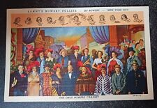 vtg Sammy's Bowery Follies Only Bowery Cabaret postcard unposted linen NYC  picture