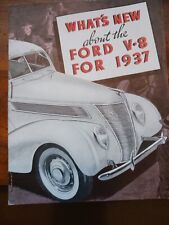 1937 Ford V-8 Cars Sales Brochure - Original picture