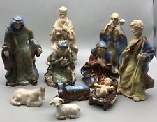11 Piece Nativity Set with Wood Base Small Porcelain 7