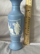 Avon Imitation Wedgewood Jasperware  Blue Vase 8