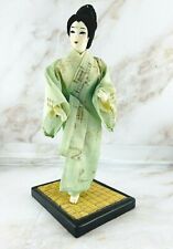 Vintage Japanese Doll in Light Blue Kimono - Handcrafted Collectible picture