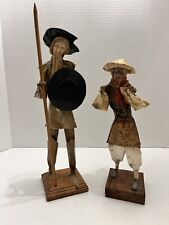 Mexican Folk Art Vintage Don Quixote Villagers People Paper Mache Figures Dolls picture