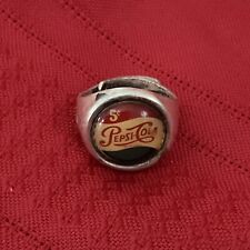 PEPSI  COLA ~ 5  CENTS … Vintage  Sterling  Silver  Ring picture