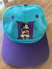 Disney Mickey Mouse Unlimited Baseball Cap Hat Adult Snapback Purple/Blue Vintag picture