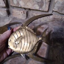 Decorative Crafts, Inc. Vintage Set Of 4 Brass Fish Wall Decor picture