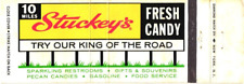 Stuckey's Fresh Candy Try Our King of The Road Gifts Vintage Matchbook Cover picture