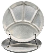 2 Bon Chef 5 Section Fondue Divided Plate Pewter Armetale Vintage 9011-N Sushi picture