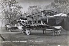 1915 CAPTURED GERMAN BIPLANE AIRPLANES WWI WORLD WAR ONE PHOTO EARLY AVIATION picture