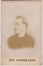 CIRCA 1890s CABINET CARD REVEREND FATHER EGAN CATHOLIC PRIEST RELIGOUS picture