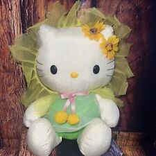 Vintage 2000 Sanrio Hello Kitty Sunflower Head Floral Plush Stuffed Toy READ picture