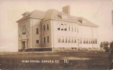 RPPC Camden Maine High School Penobscot Bay c1912 Vintage Real Photo Postcard picture