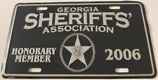 2006 Georgia Sheriff's Association Dealership Booster License Plate Honorary  picture