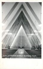 c1950 Real Photo PC Zion Lutheran Church Interior Glendive MT Mid-Century Modern picture