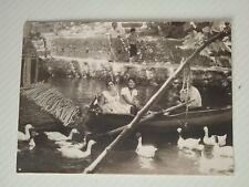August 1959 Rodini Park RHODES Two Women on Boat Ducks Vintage Old Photo GREECE picture