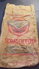 Vintage Cooperative Mills Quality Feeds SCRATCH FEED Burlap Sack picture