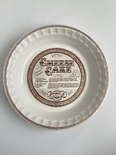 Vintage Royal China Cheesecake Plate Pan Ceramic 11” Deep Dish Recipe picture