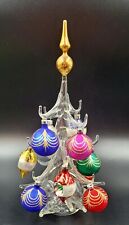 Handblown Art Glass Parise Vetto Italy Christmas Tree W/Ornaments 10