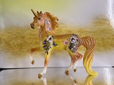 Custom Breyer Stablemate Prancing Arabian Unicorn with Antique Flower Design picture